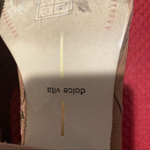 DOLCE VITA Sz 9 Western Style Stacked Heel Suede Leather Booties Inside Zipper - Picture 12 of 15